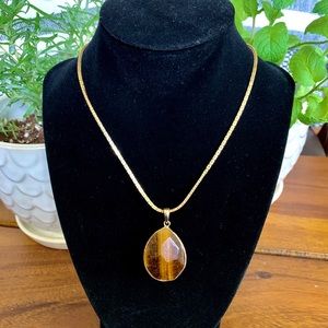 Hexagonal Tiger’s Eye Necklace